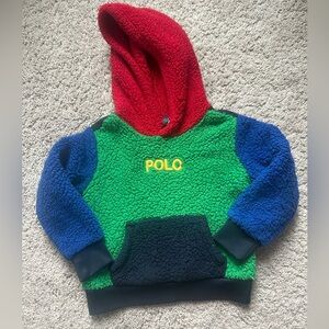 Polo Ralph Lauren Toddler Sherpa Fleece Colorblock Hoodie
